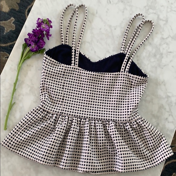 Chelsea28 Checkered Peplum Top - Picture 3 of 8